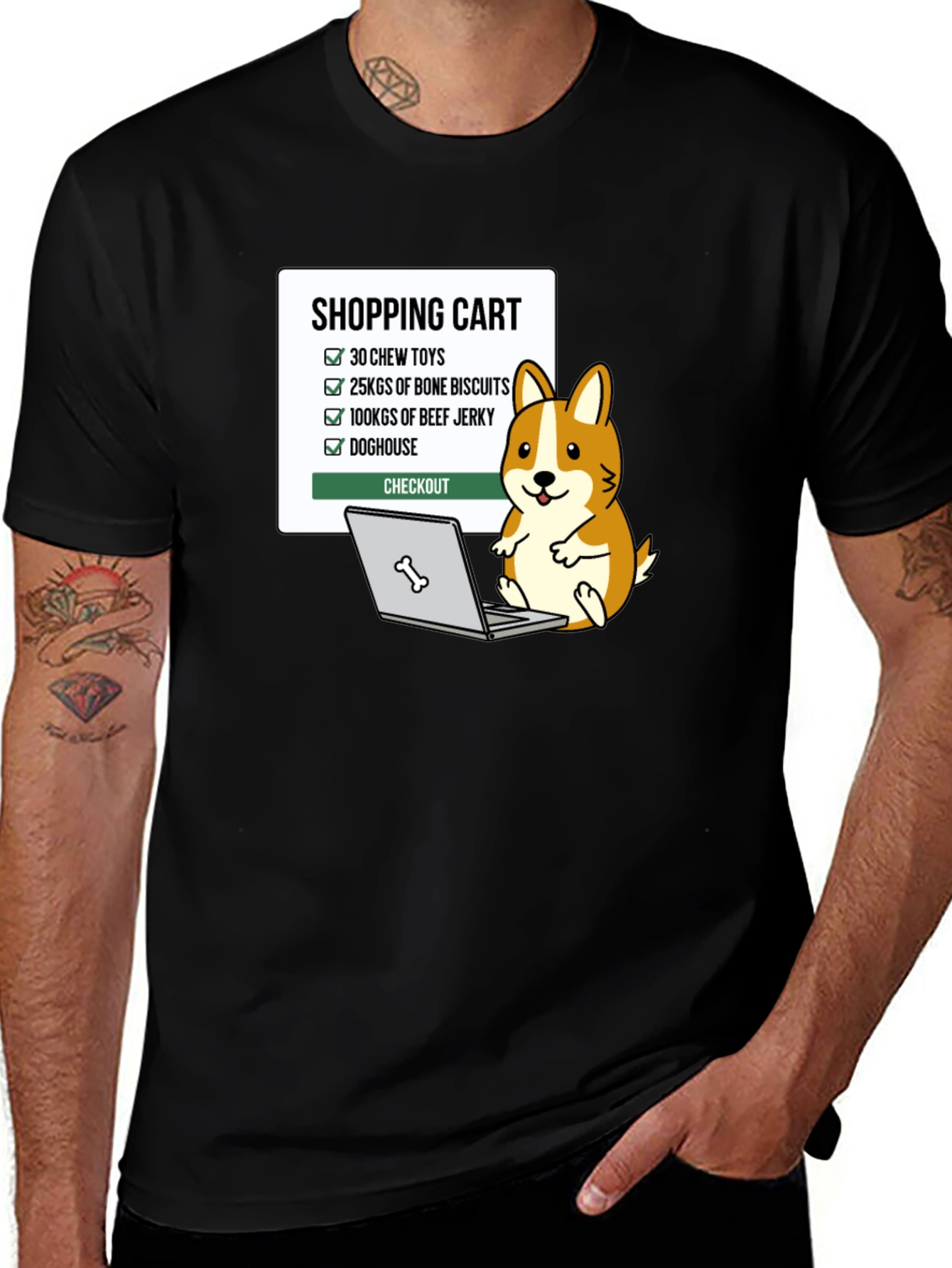 Dog Lover Shopping List T-Shirt