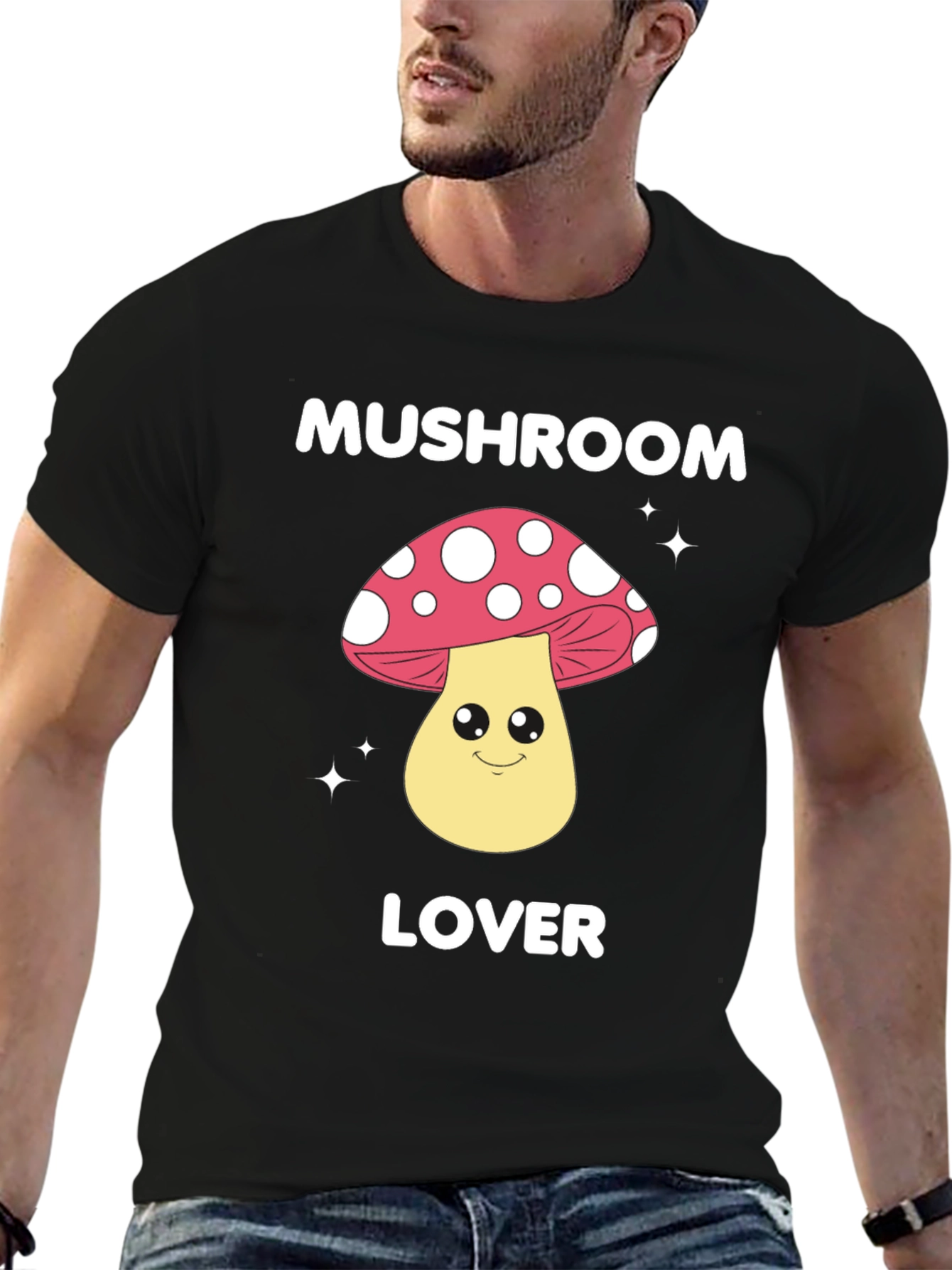 Mushroom Lover Graphic Tee - Fun Novelty Shirt