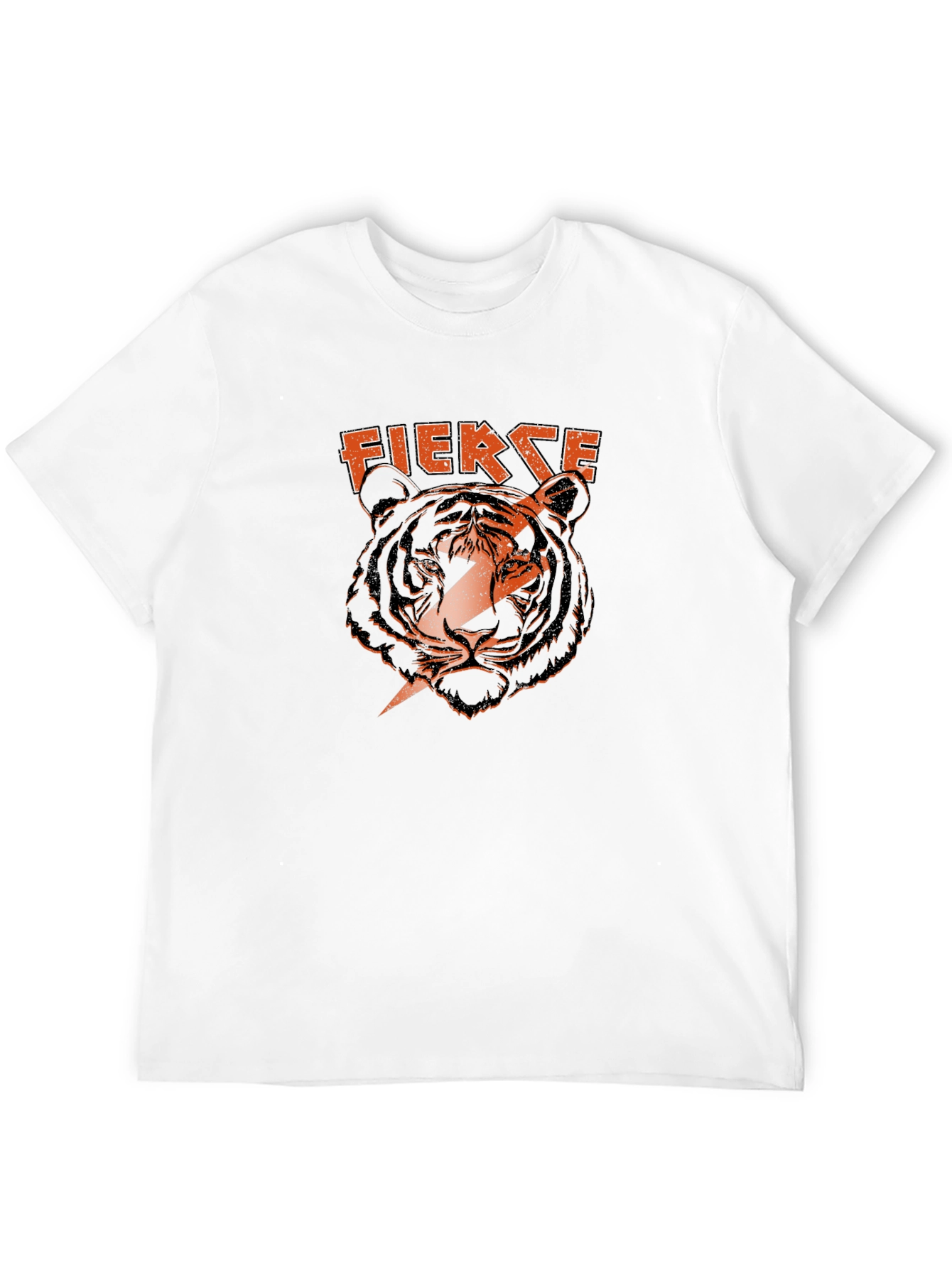 Fierce Tiger Graphic Print Black T-Shirt