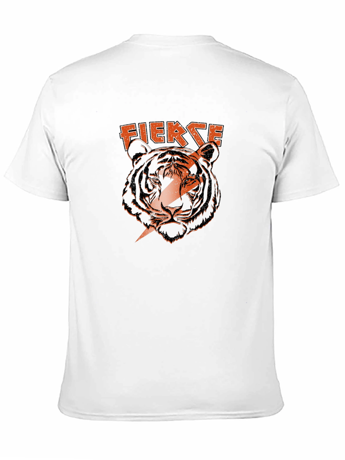 Fierce Tiger Graphic Print Black T-Shirt