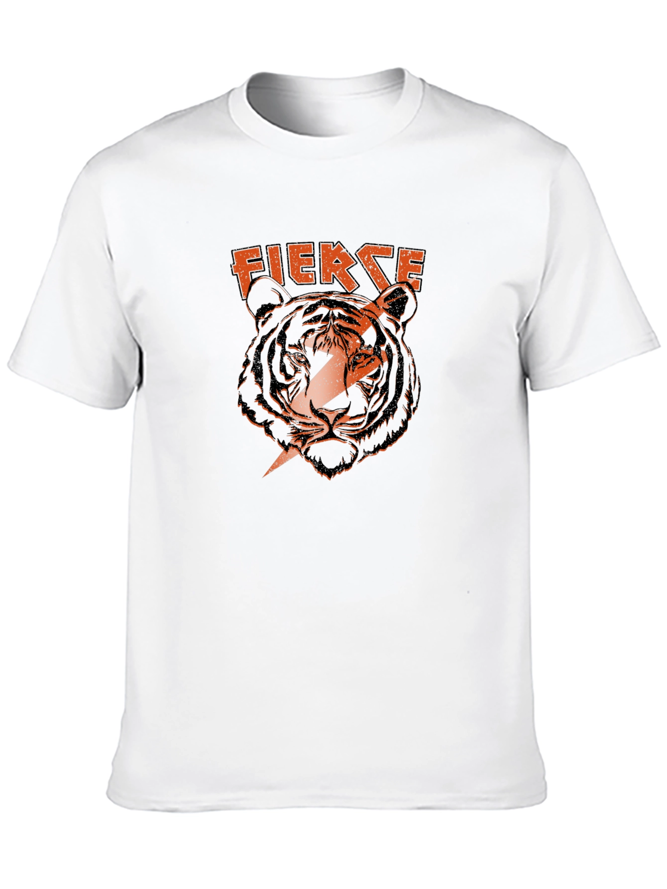 Fierce Tiger Graphic Print Black T-Shirt