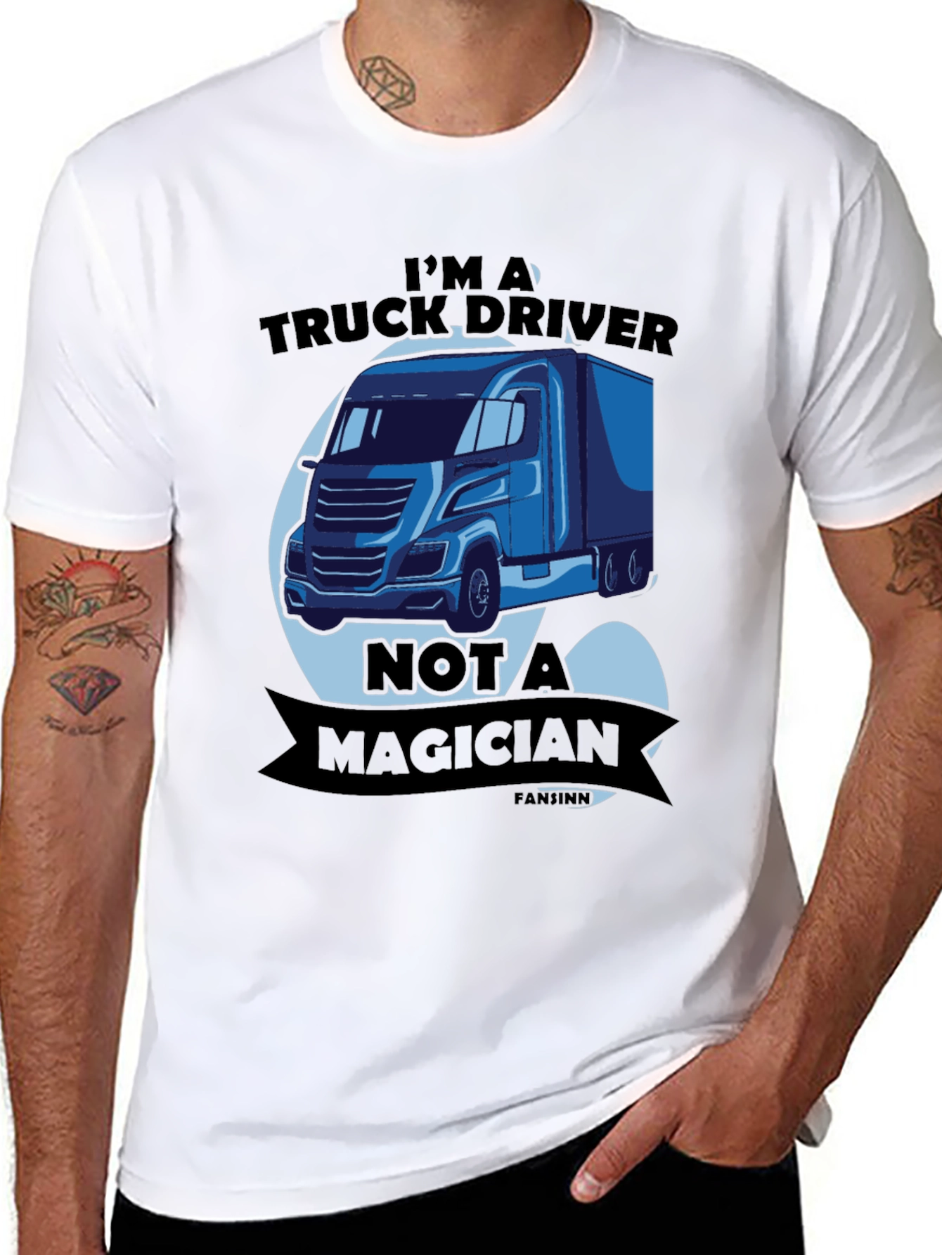 Truck Driver T-Shirt - Not A Magician Funny Tee