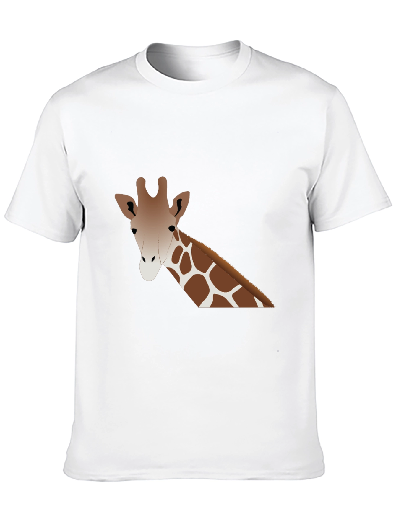 Giraffe Graphic Tee - Black Cotton Casual Shirt