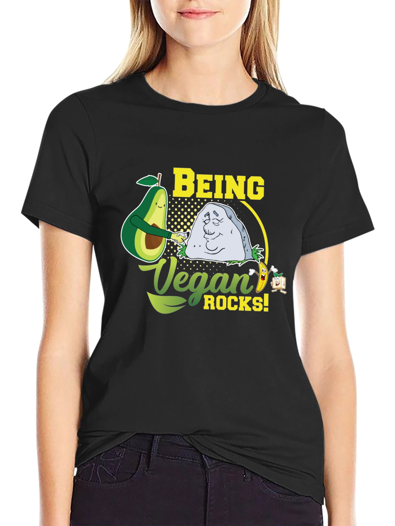Being Vegan Rocks Graphic T-Shirt