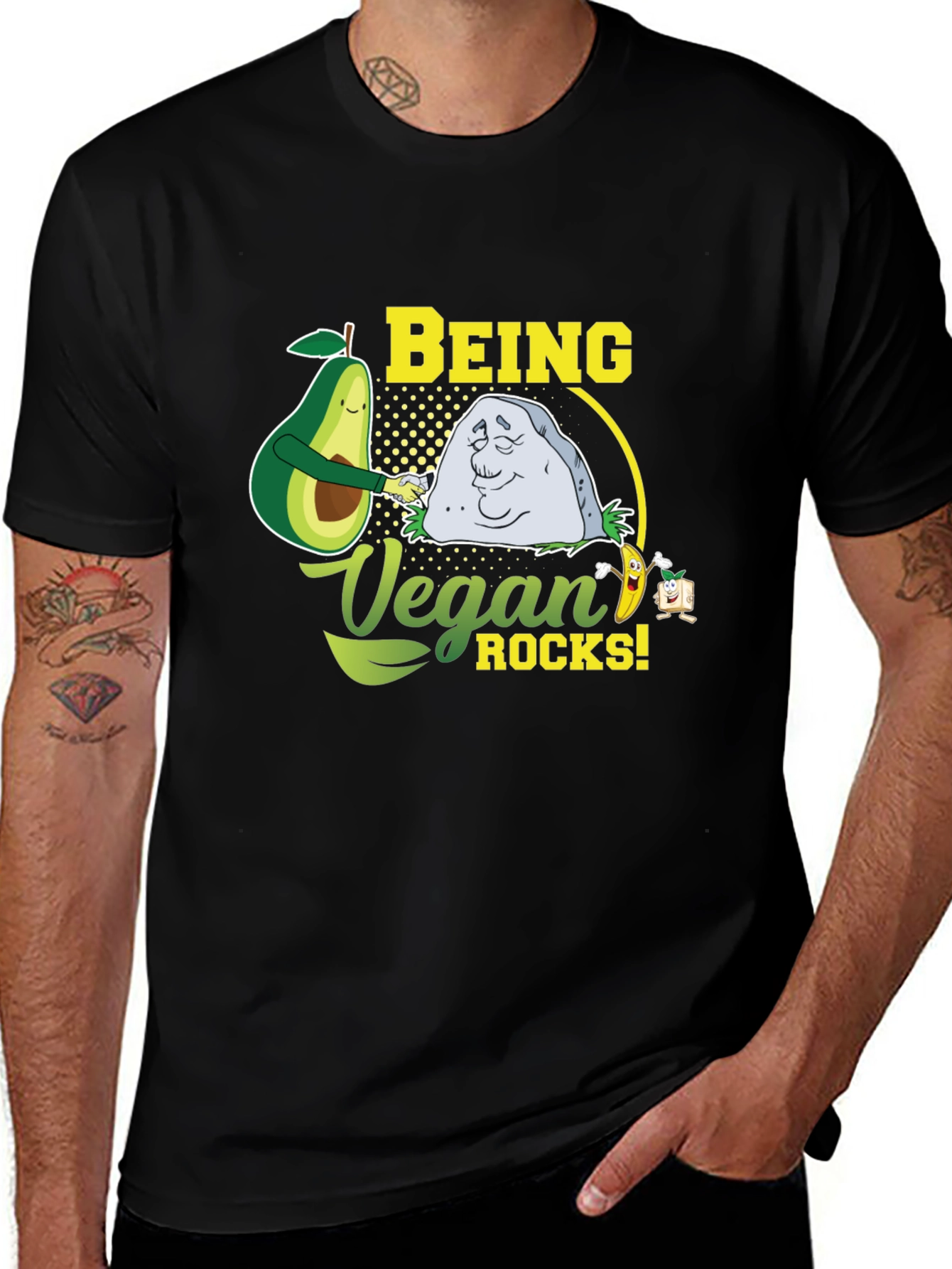Being Vegan Rocks Graphic T-Shirt