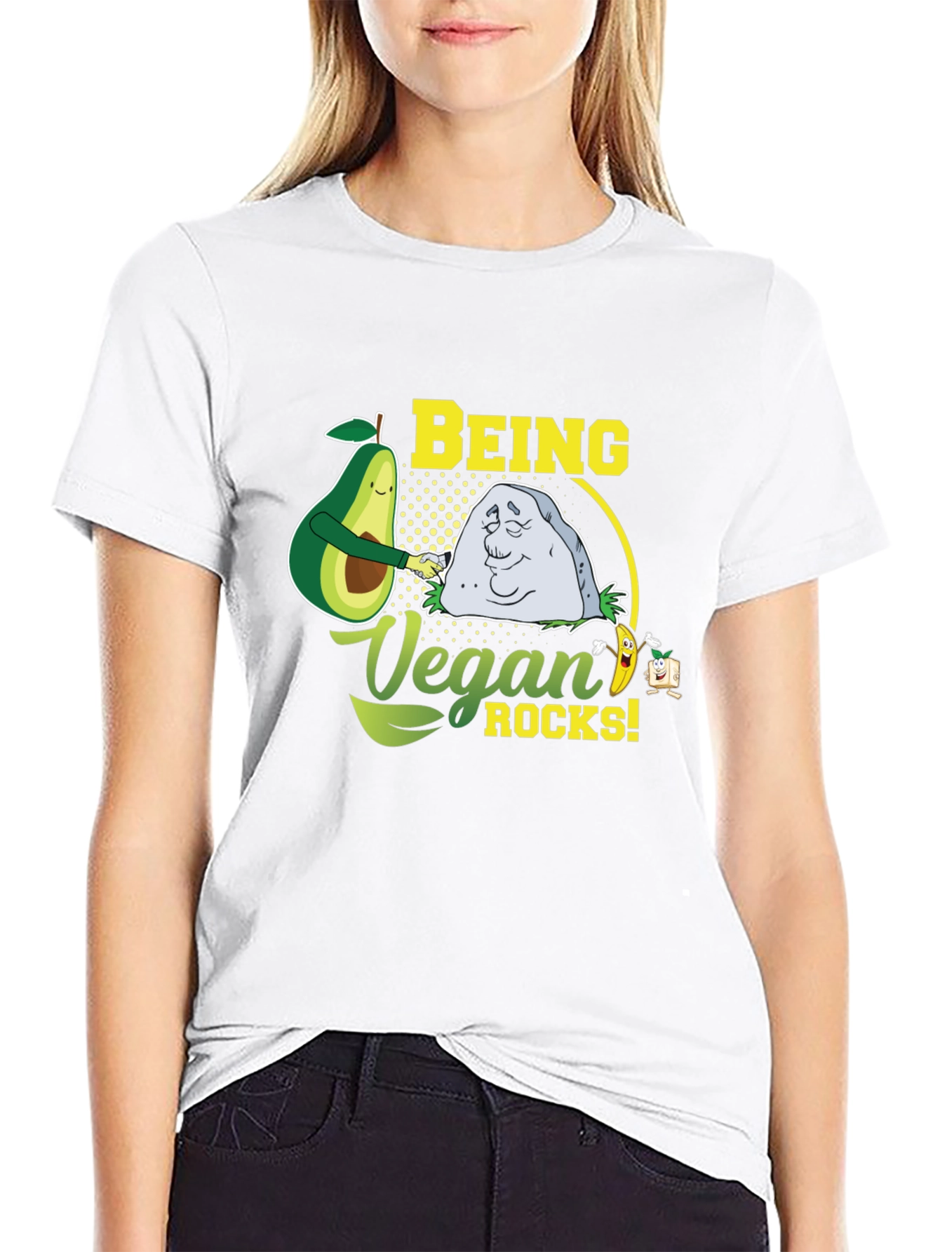 Being Vegan Rocks Graphic T-Shirt