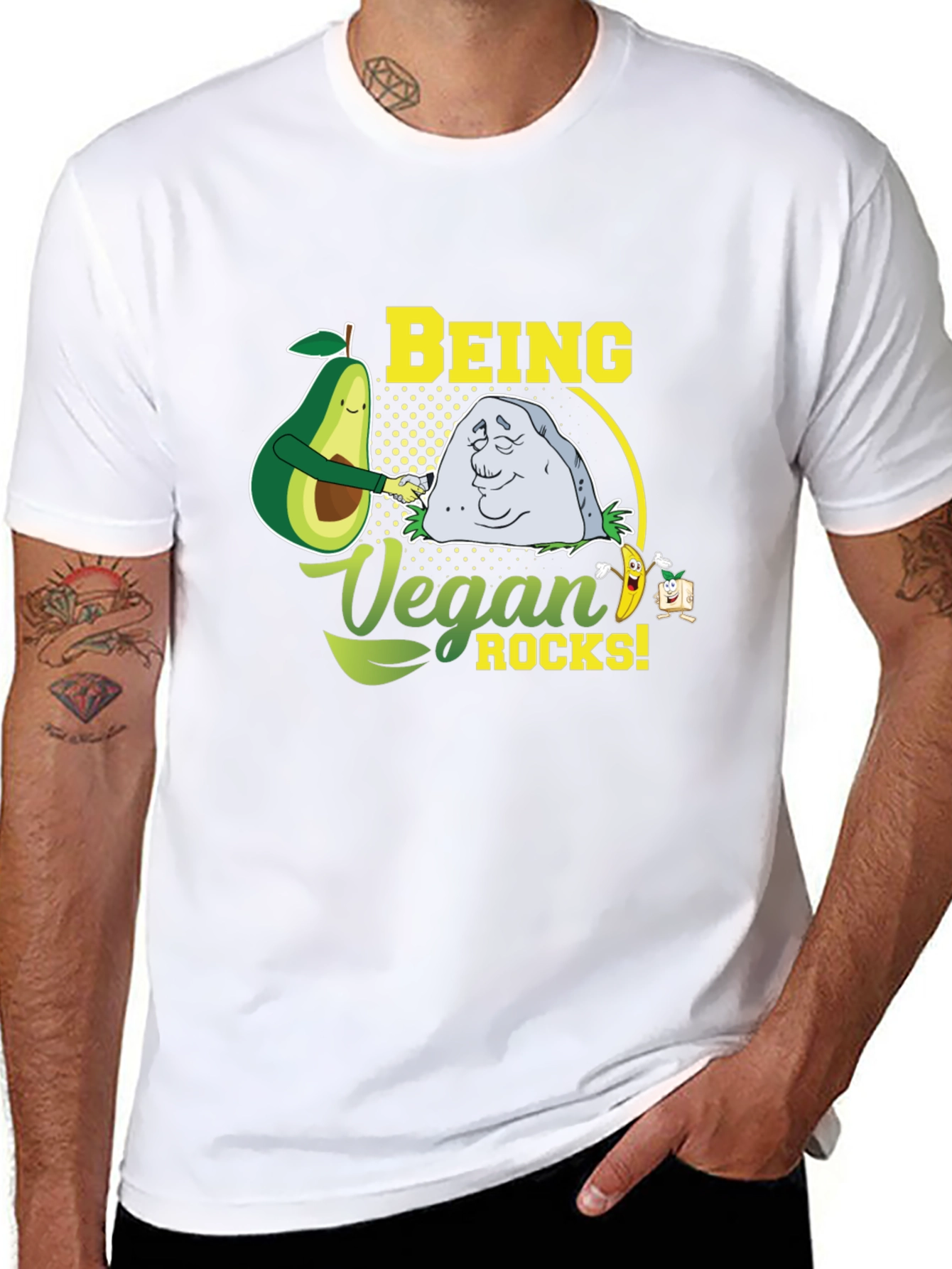 Being Vegan Rocks Graphic T-Shirt