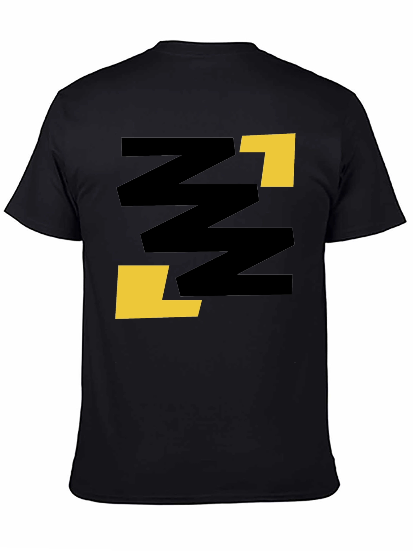 Abstract Graphic Print Black Casual Tee