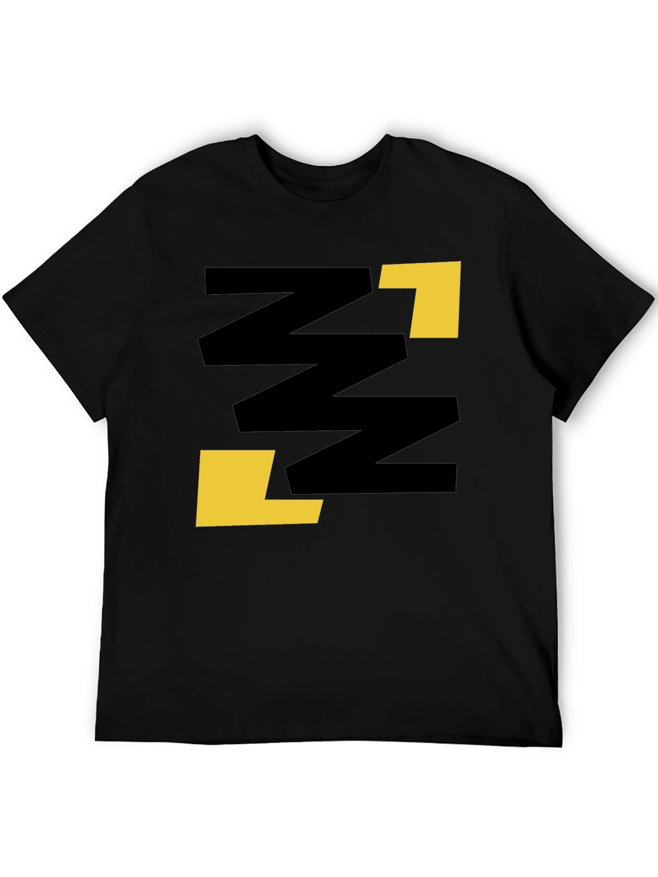 Abstract Graphic Print Black Casual Tee