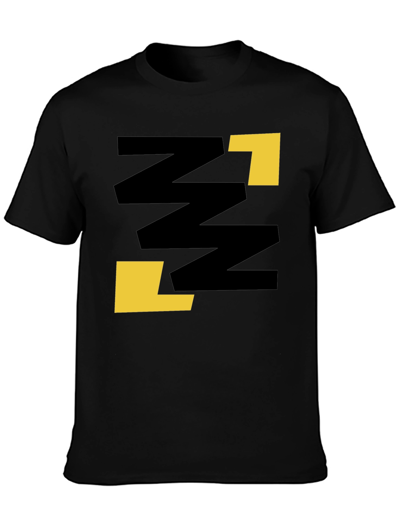 Abstract Graphic Print Black Casual Tee