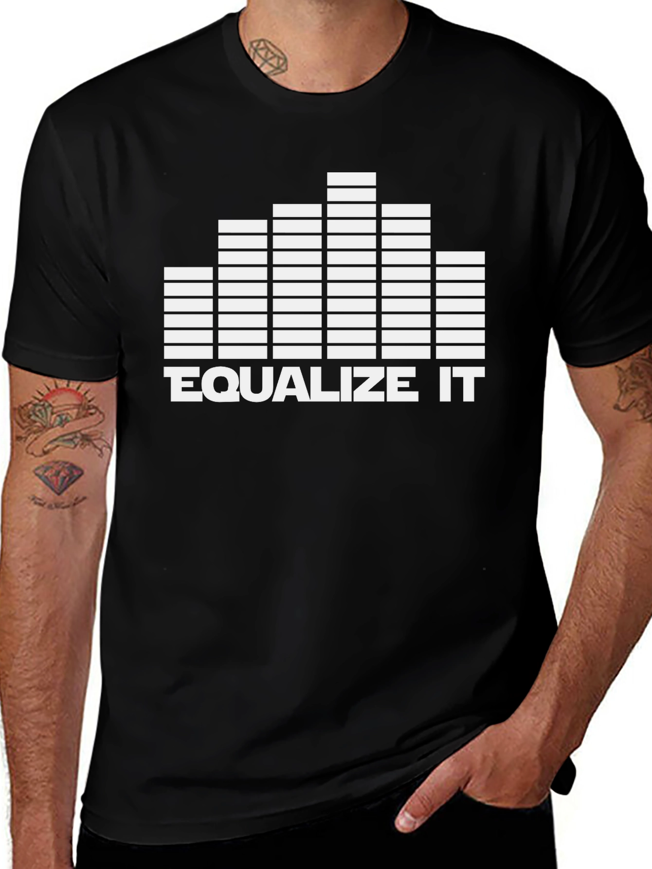 Equalize It Graphic T-Shirt - Black Cotton Tee