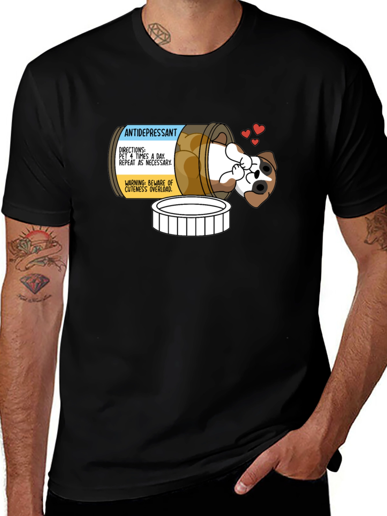 Antidepressant Puppy Pill Bottle T-Shirt