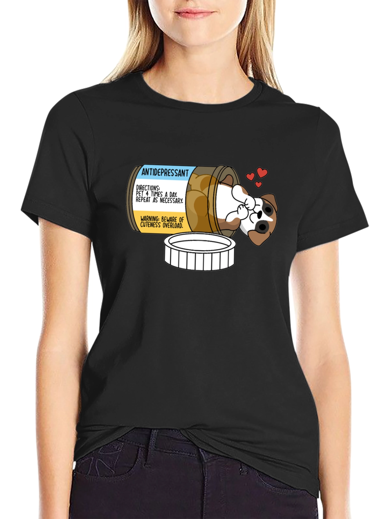 Antidepressant Puppy Pill Bottle T-Shirt