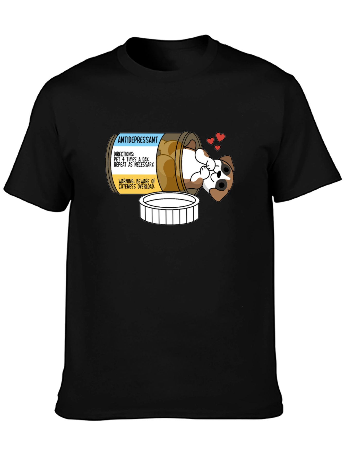 Antidepressant Puppy Pill Bottle T-Shirt
