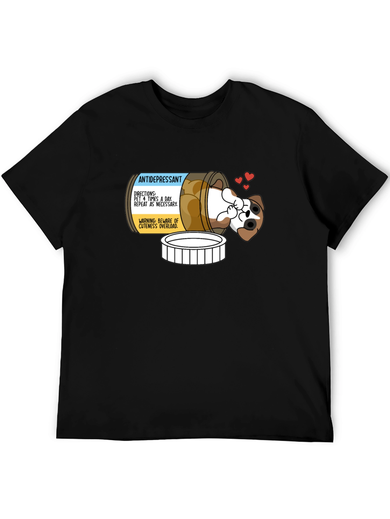 Antidepressant Puppy Pill Bottle T-Shirt