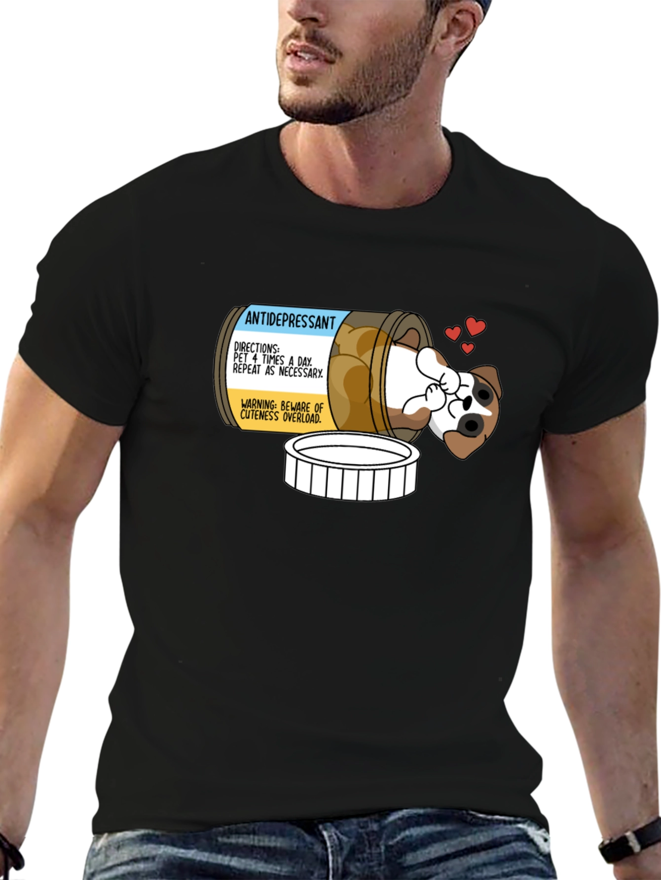 Antidepressant Puppy Pill Bottle T-Shirt