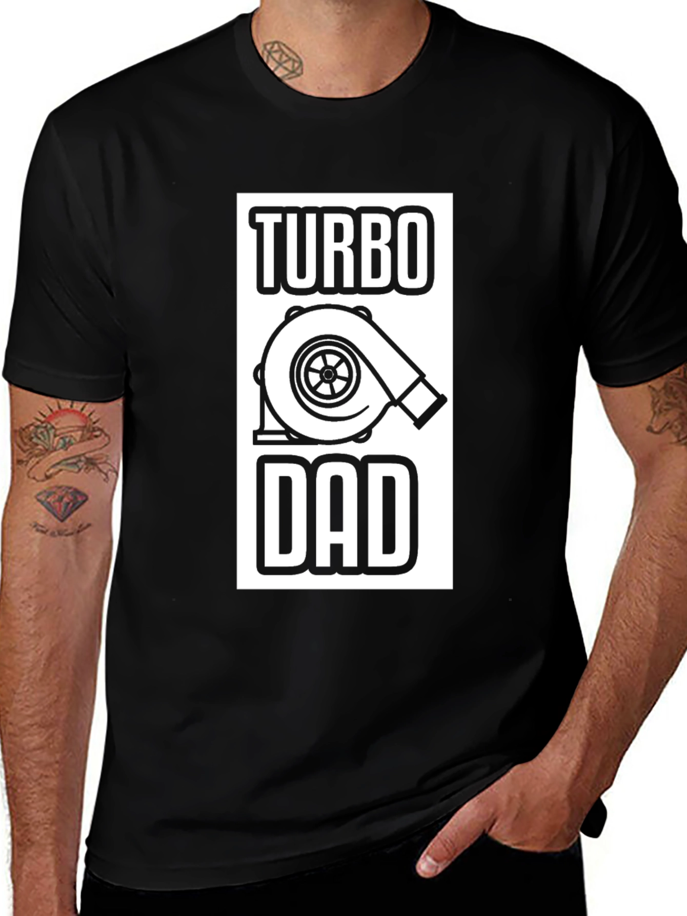 Turbo Dad Black T-Shirt - Car Enthusiast Apparel