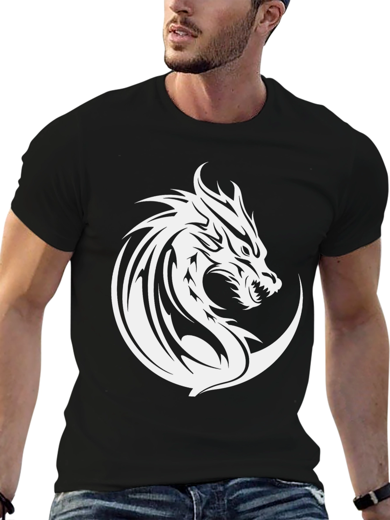 Dragon Graphic T-Shirt - Black