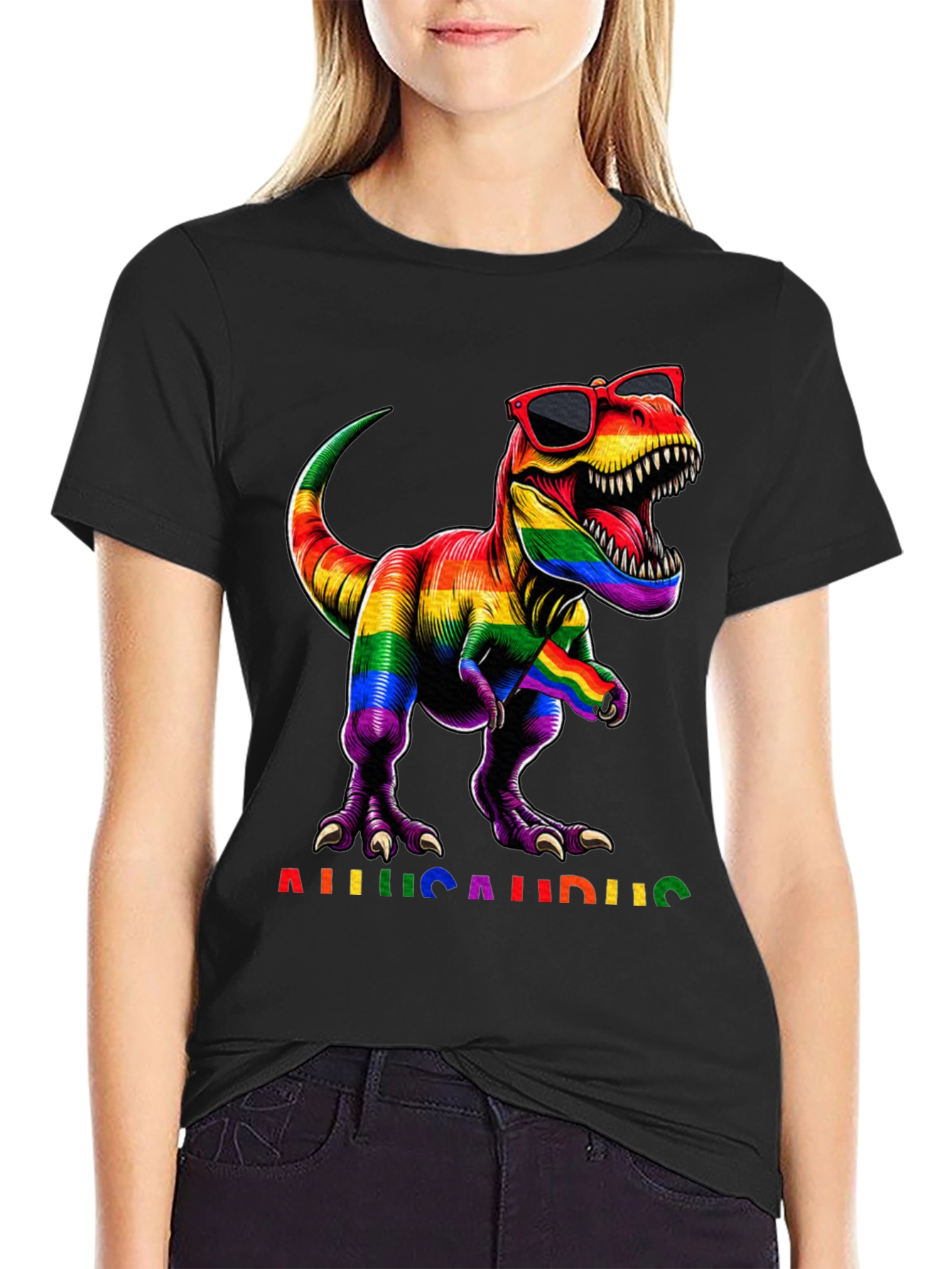 Rainbow Allosaurus Pride T-Shirt