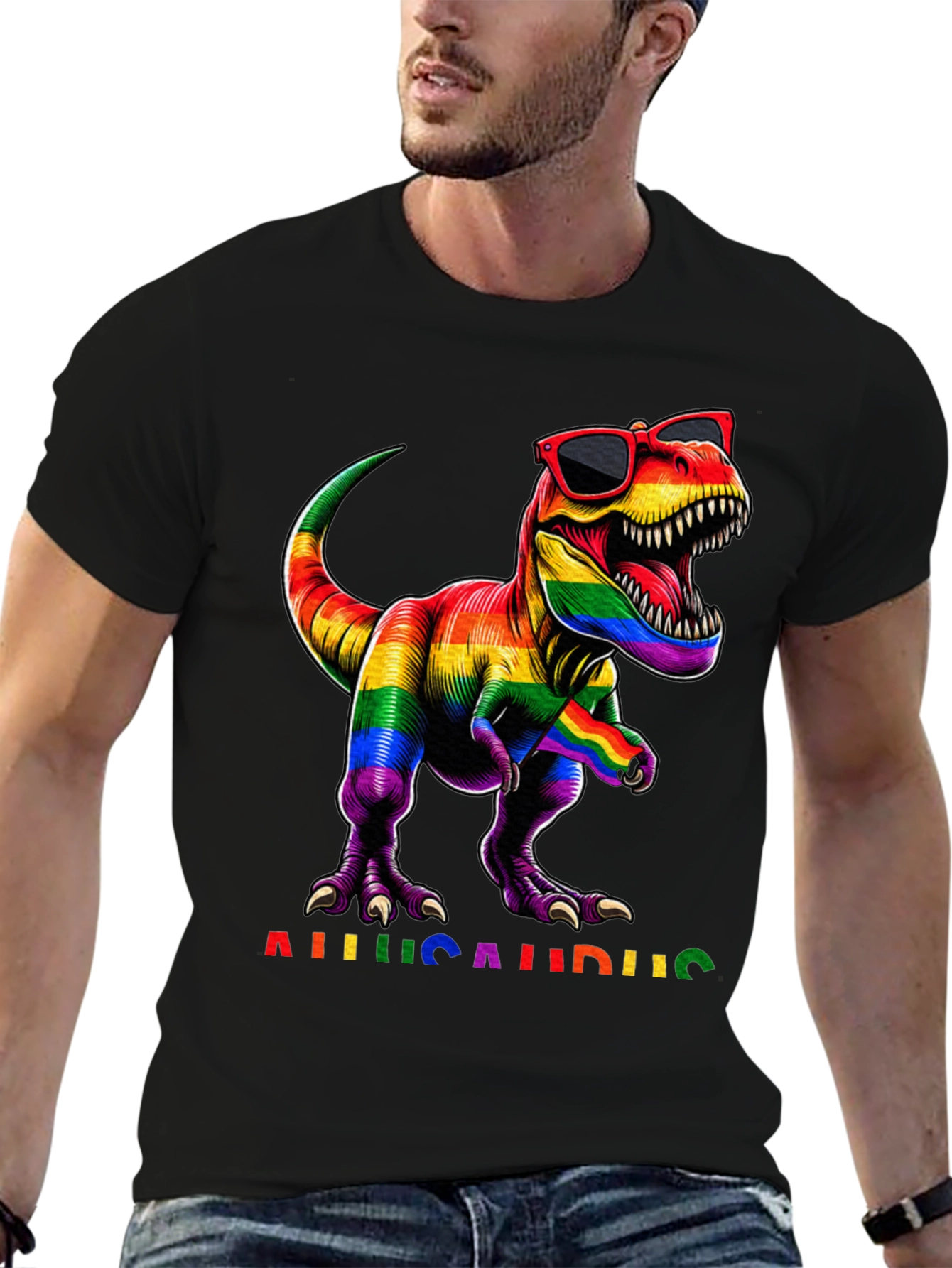Rainbow Allosaurus Pride T-Shirt