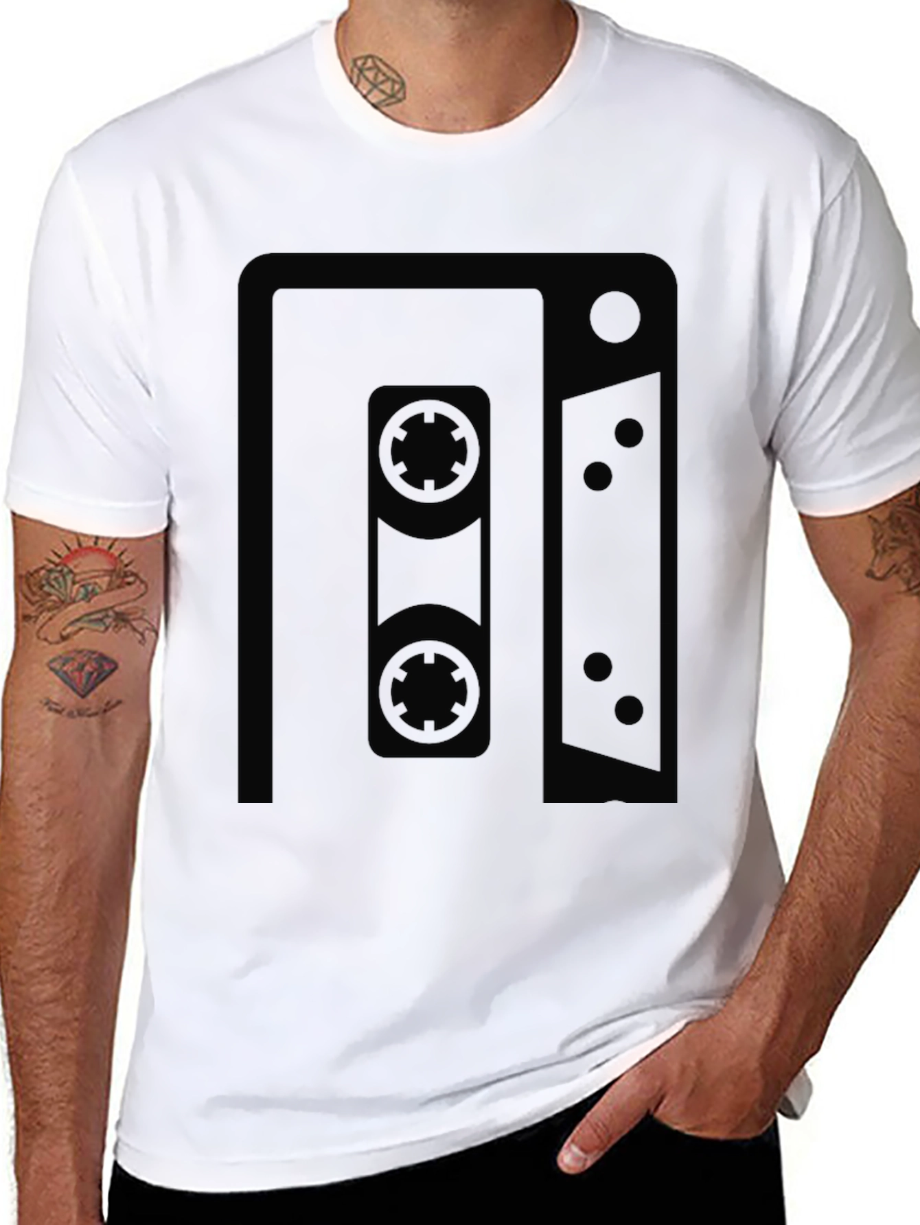 Retro Cassette Tape Graphic T-Shirt - Classic Music Style