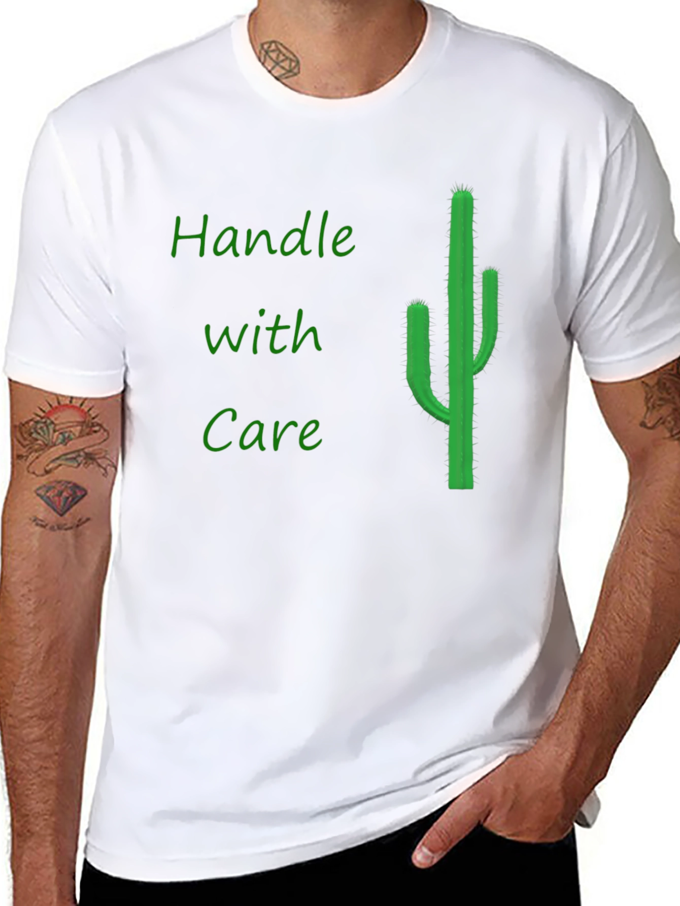 Handle with Care Cactus Graphic Tee - Black