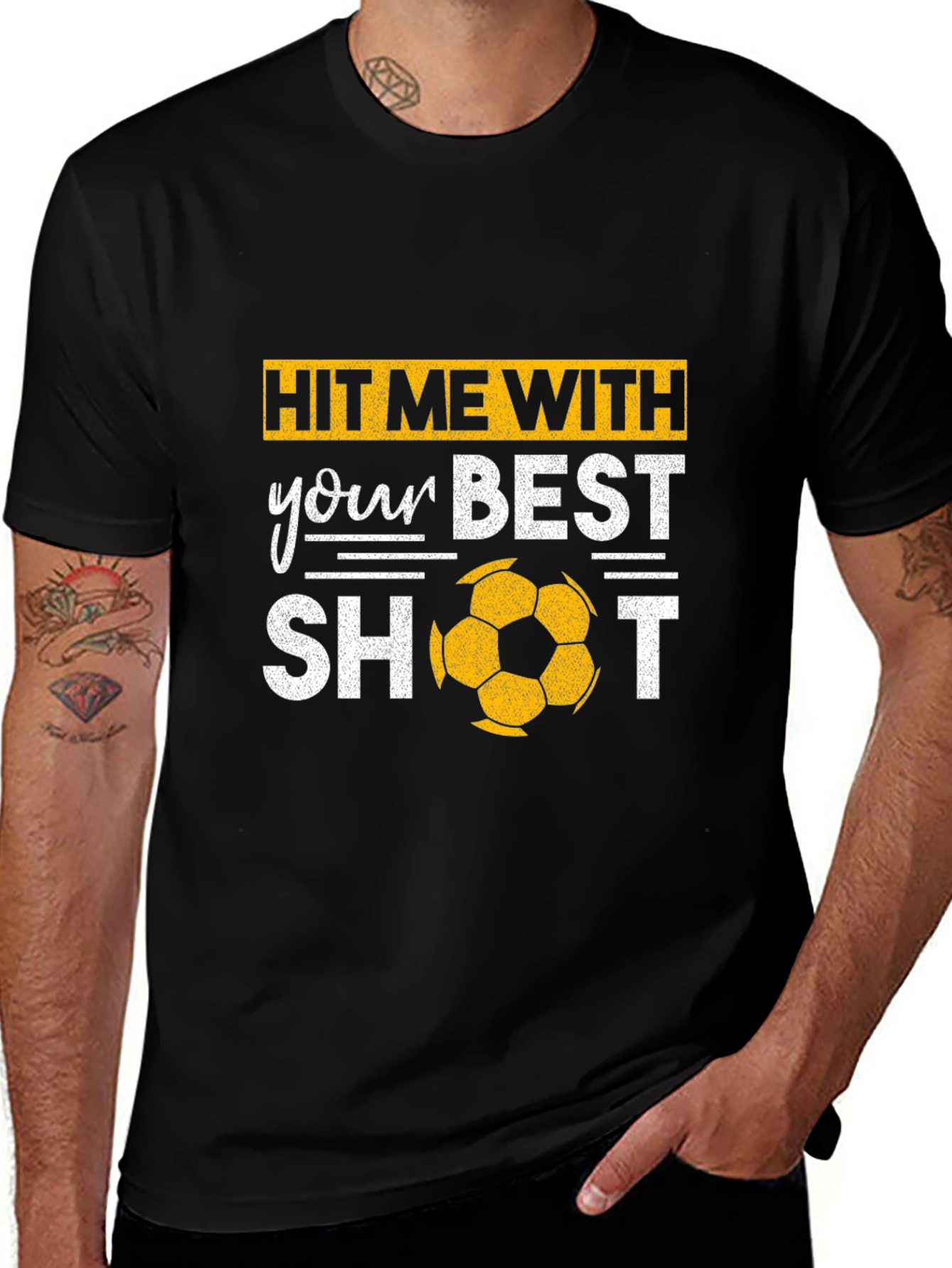 Hit Me With Your Best Shot Soccer T-Shirt