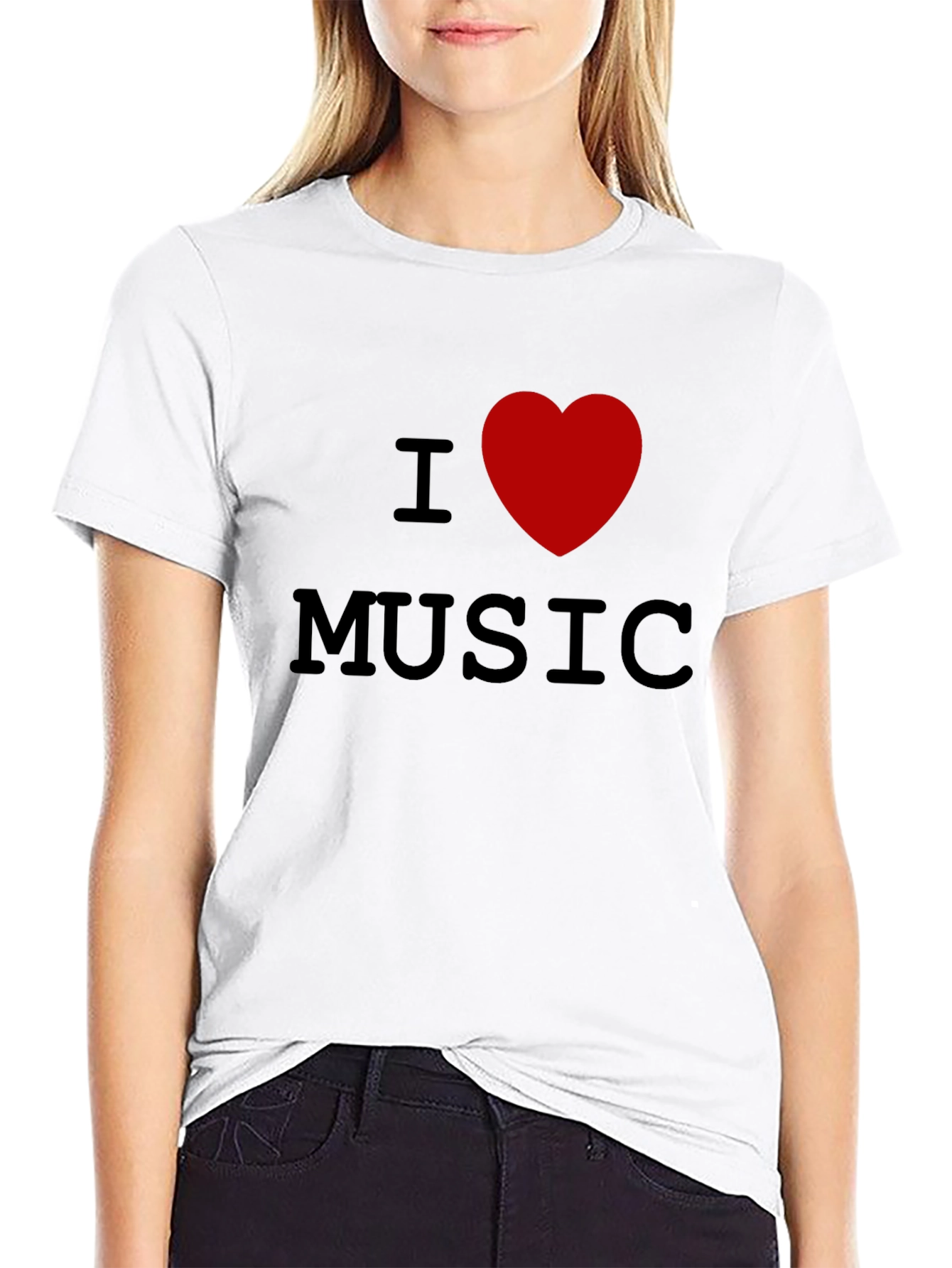 I Heart Music Black T-Shirt
