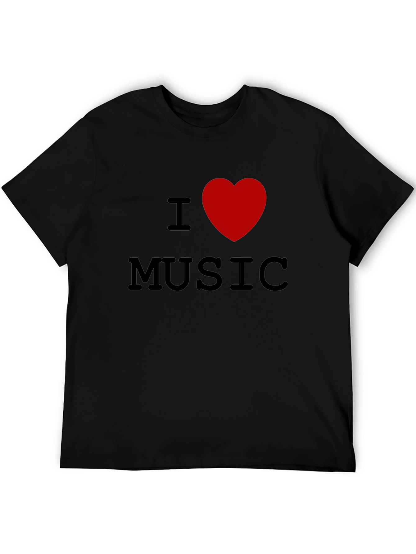 I Heart Music Black T-Shirt