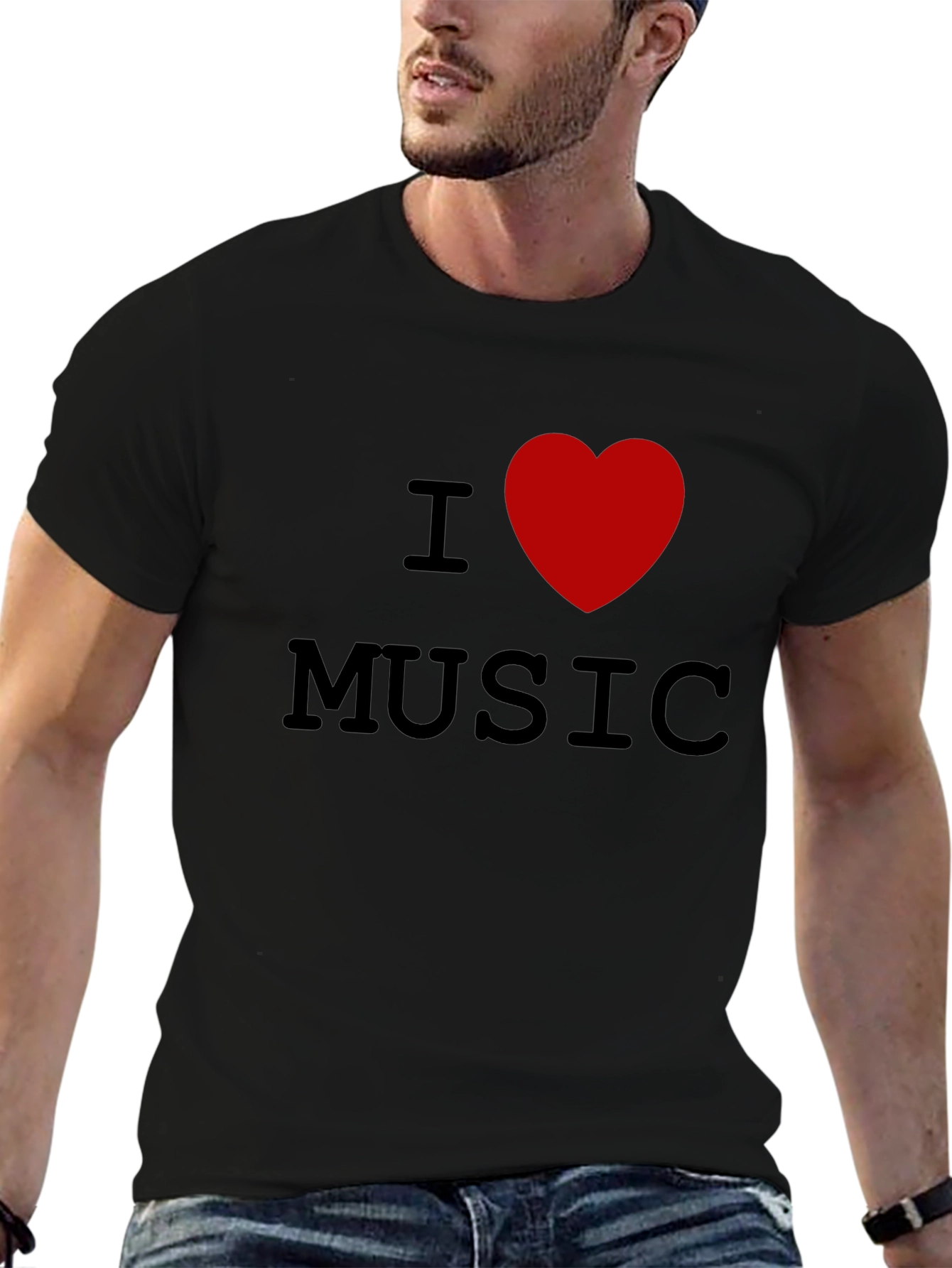 I Heart Music Black T-Shirt