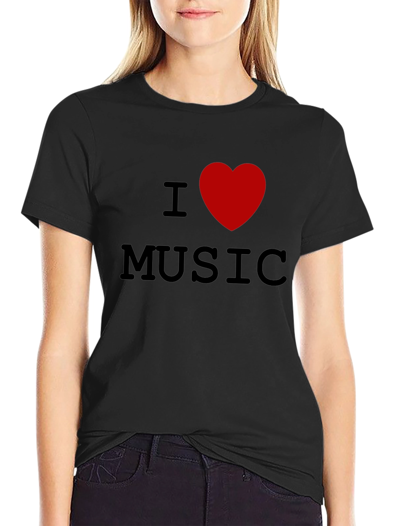 I Heart Music Black T-Shirt