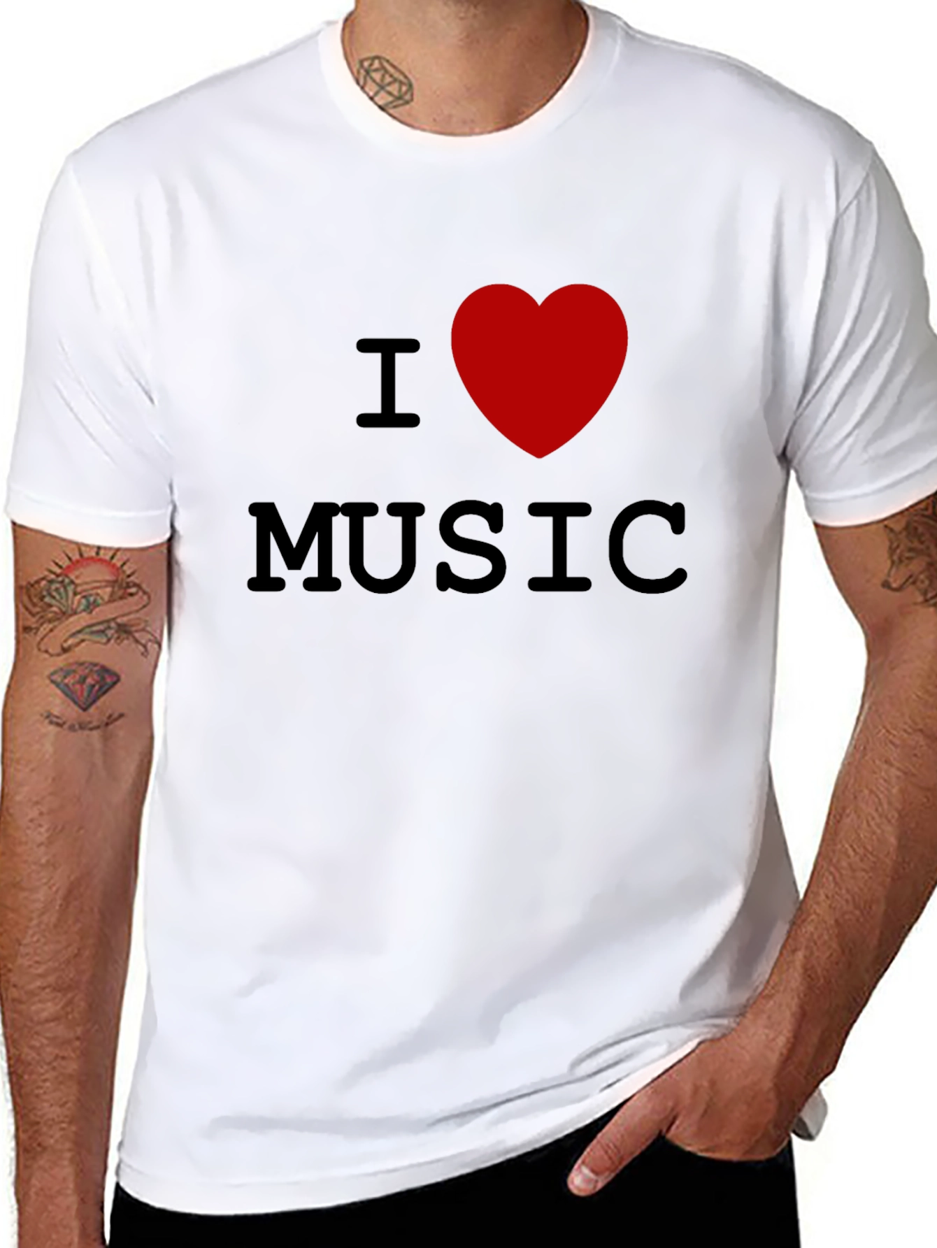 I Heart Music Black T-Shirt