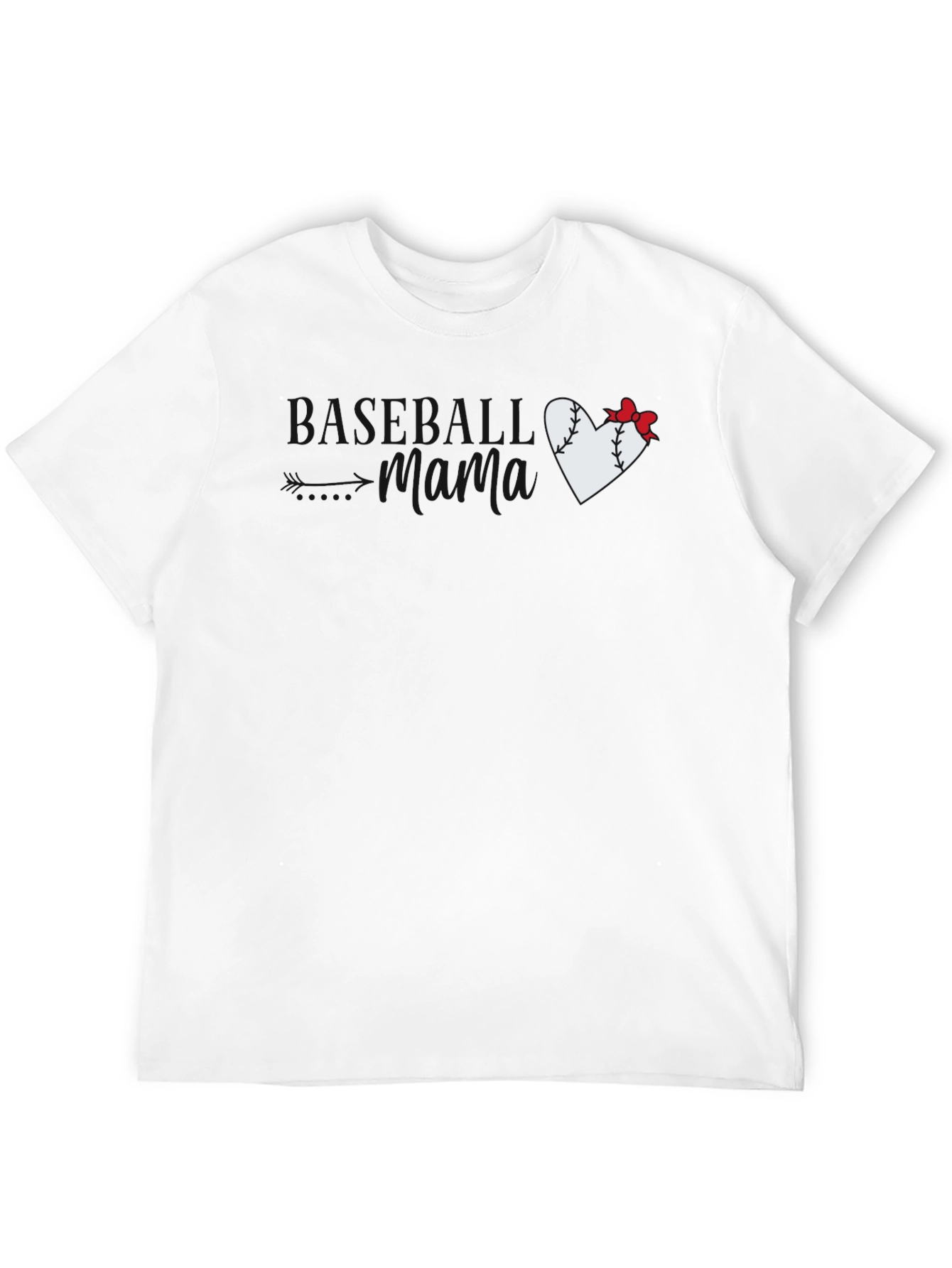Heart Baseball Bow T-Shirt