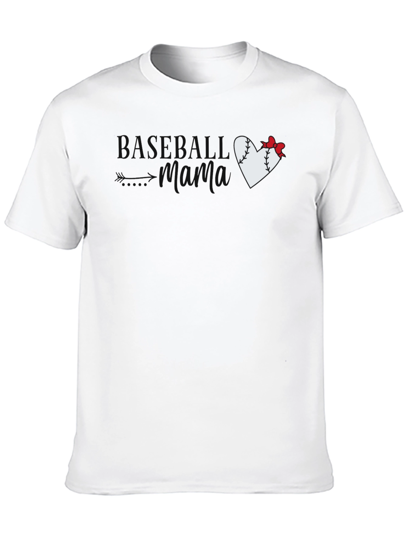 Heart Baseball Bow T-Shirt