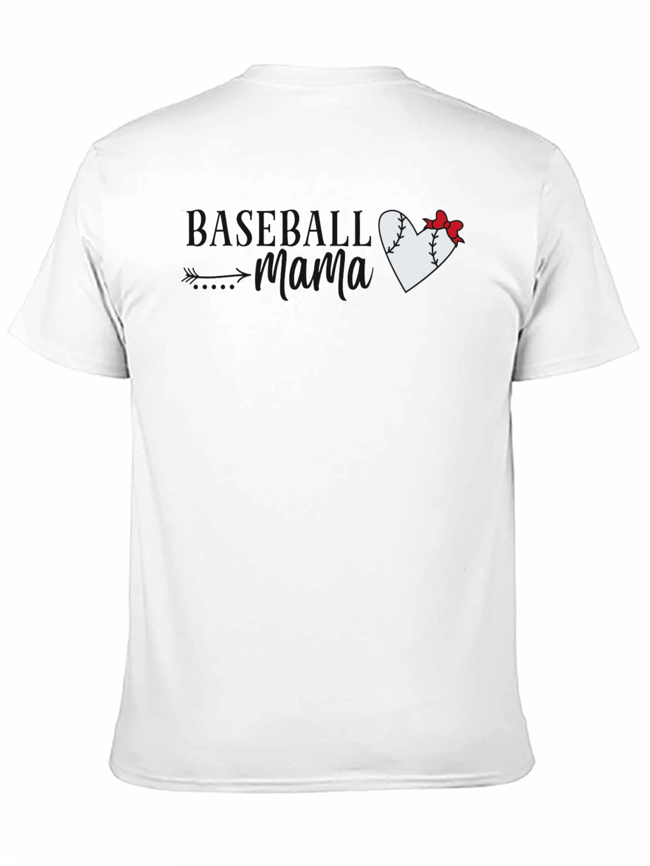 Heart Baseball Bow T-Shirt
