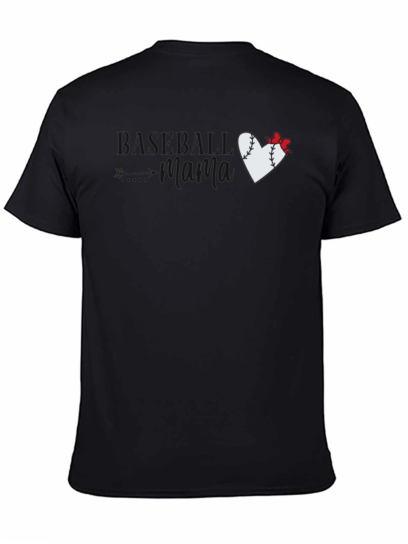Heart Baseball Bow T-Shirt