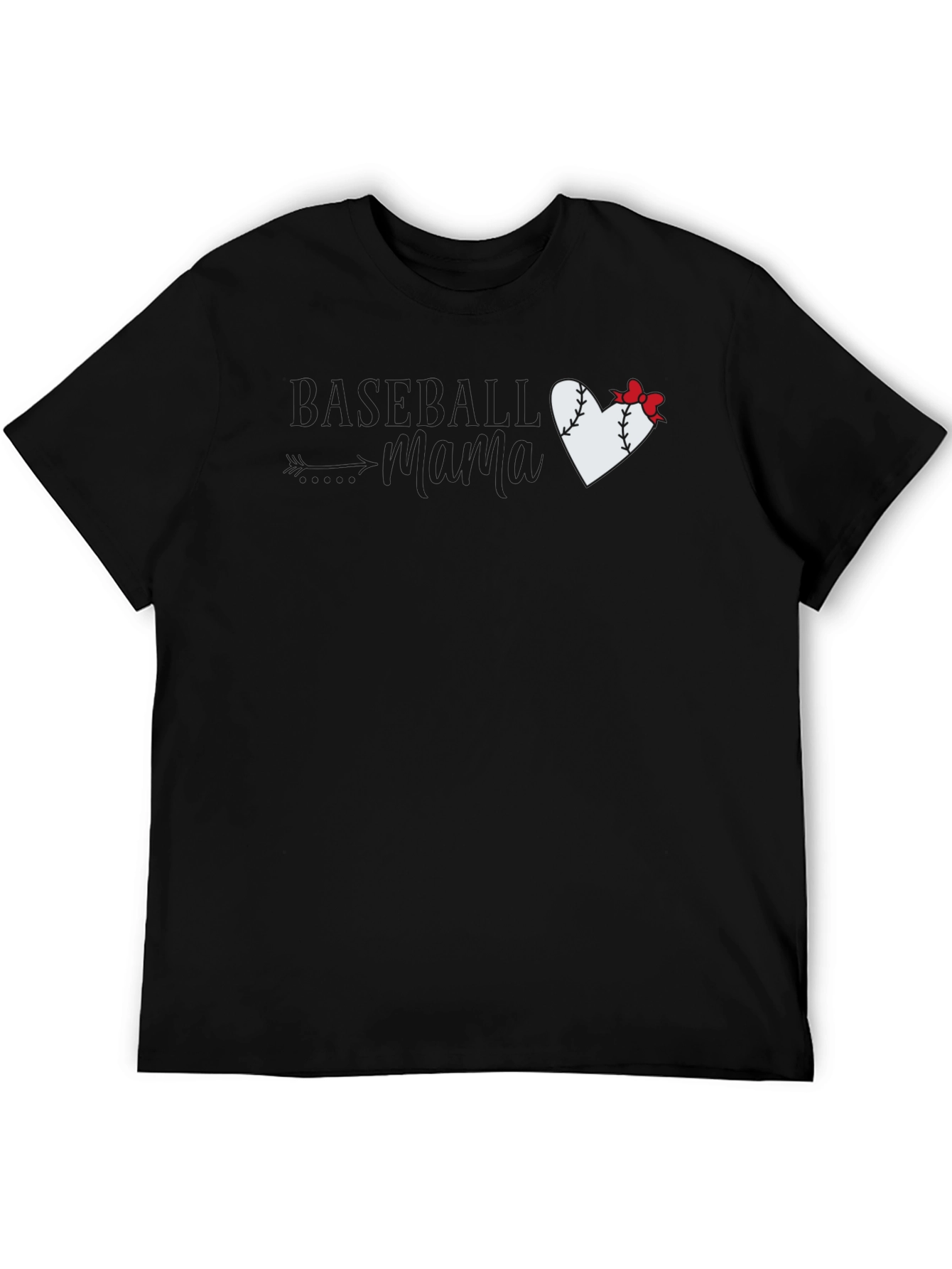 Heart Baseball Bow T-Shirt
