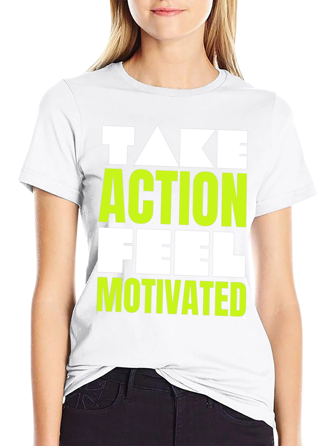 Motivating Graphic Tee - Take Action Feel Motivated