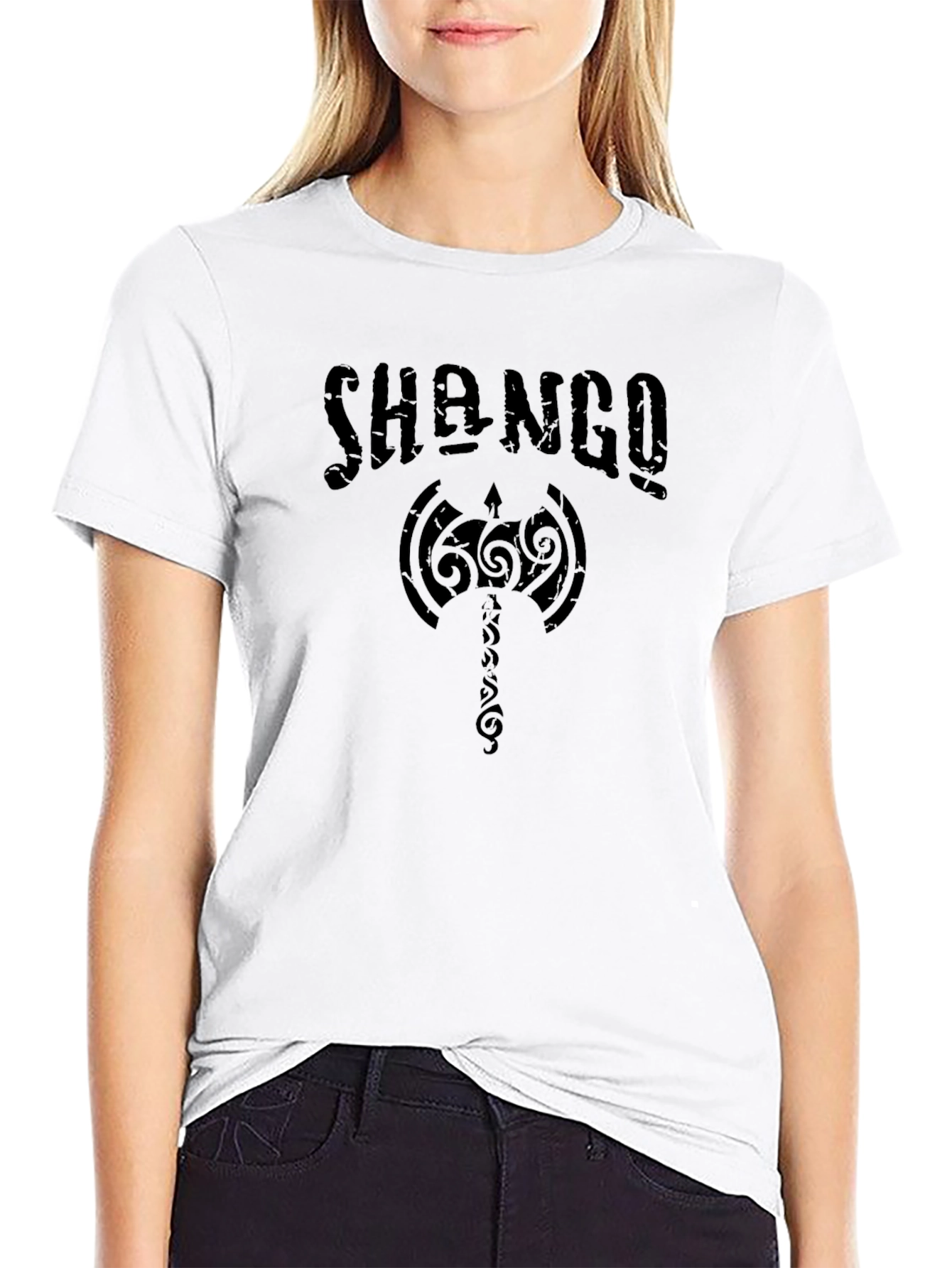 Shango Axe Black Graphic T-Shirt