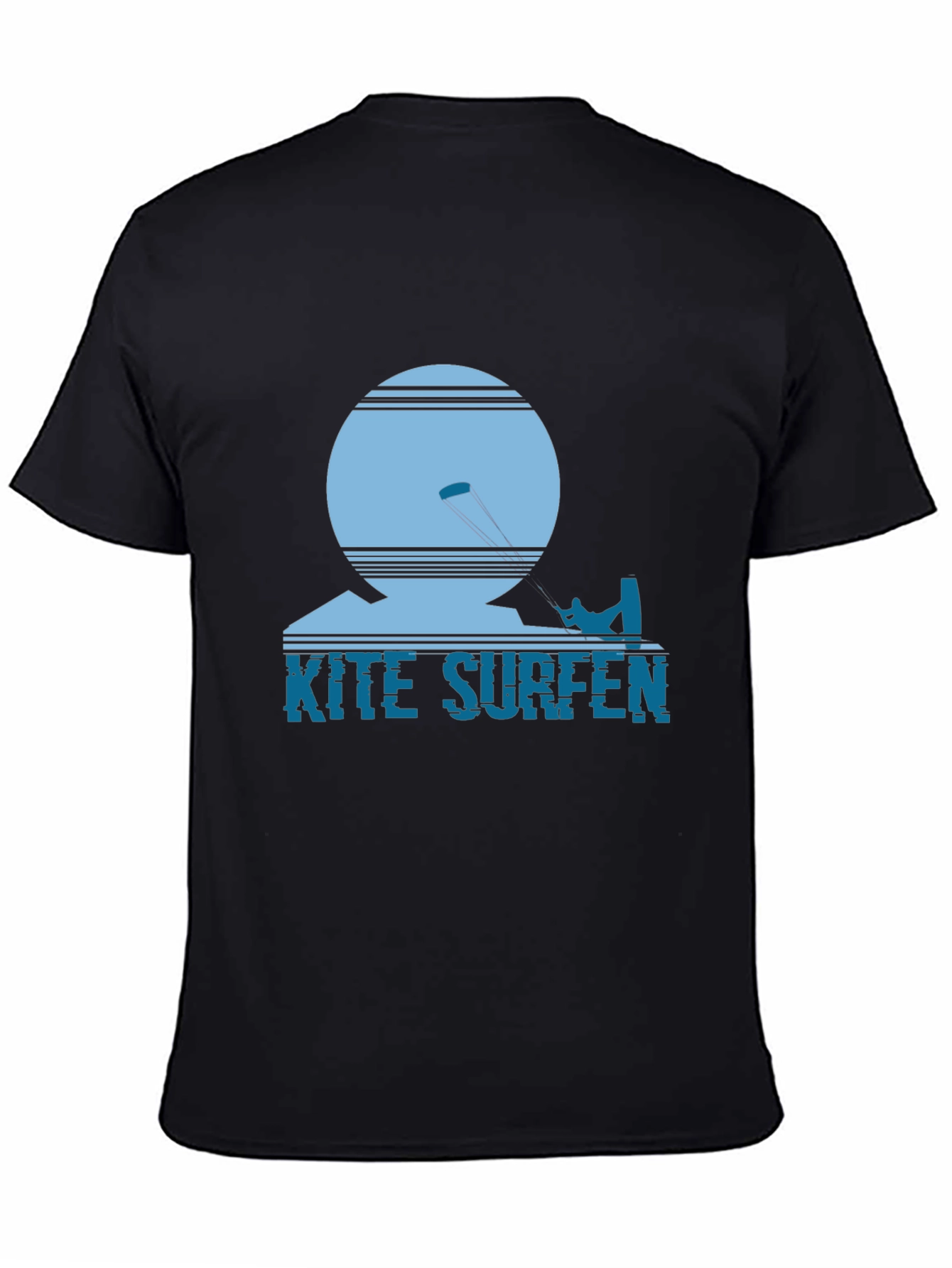 Kite Surfing Graphic Tee - Black