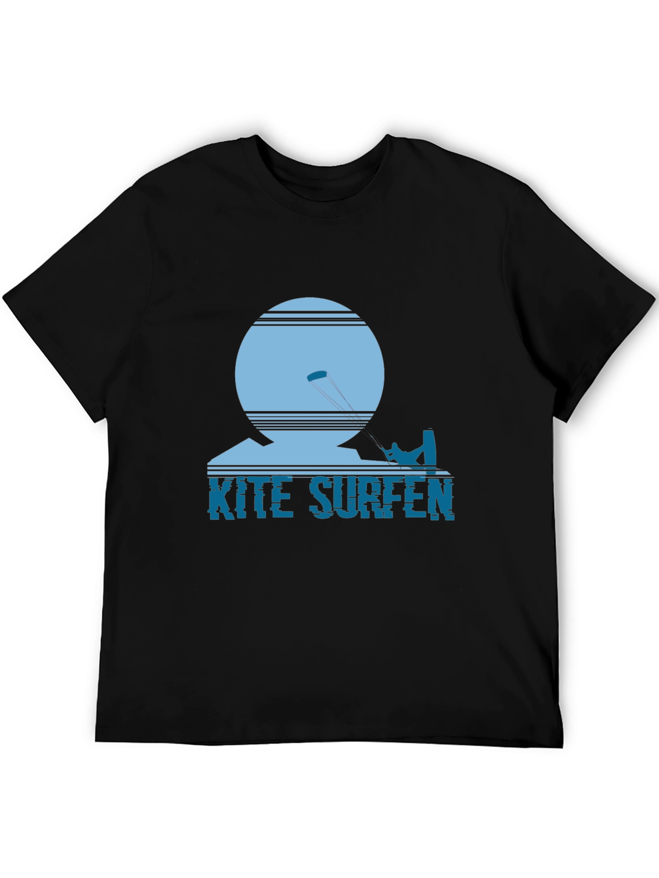 Kite Surfing Graphic Tee - Black