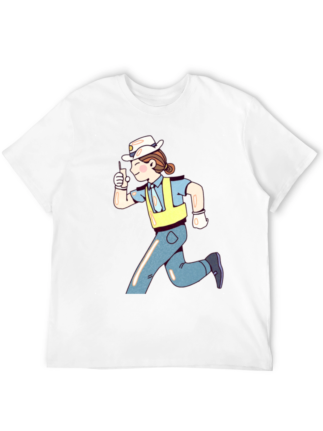 Cartoon Runner Graphic T-Shirt - Black