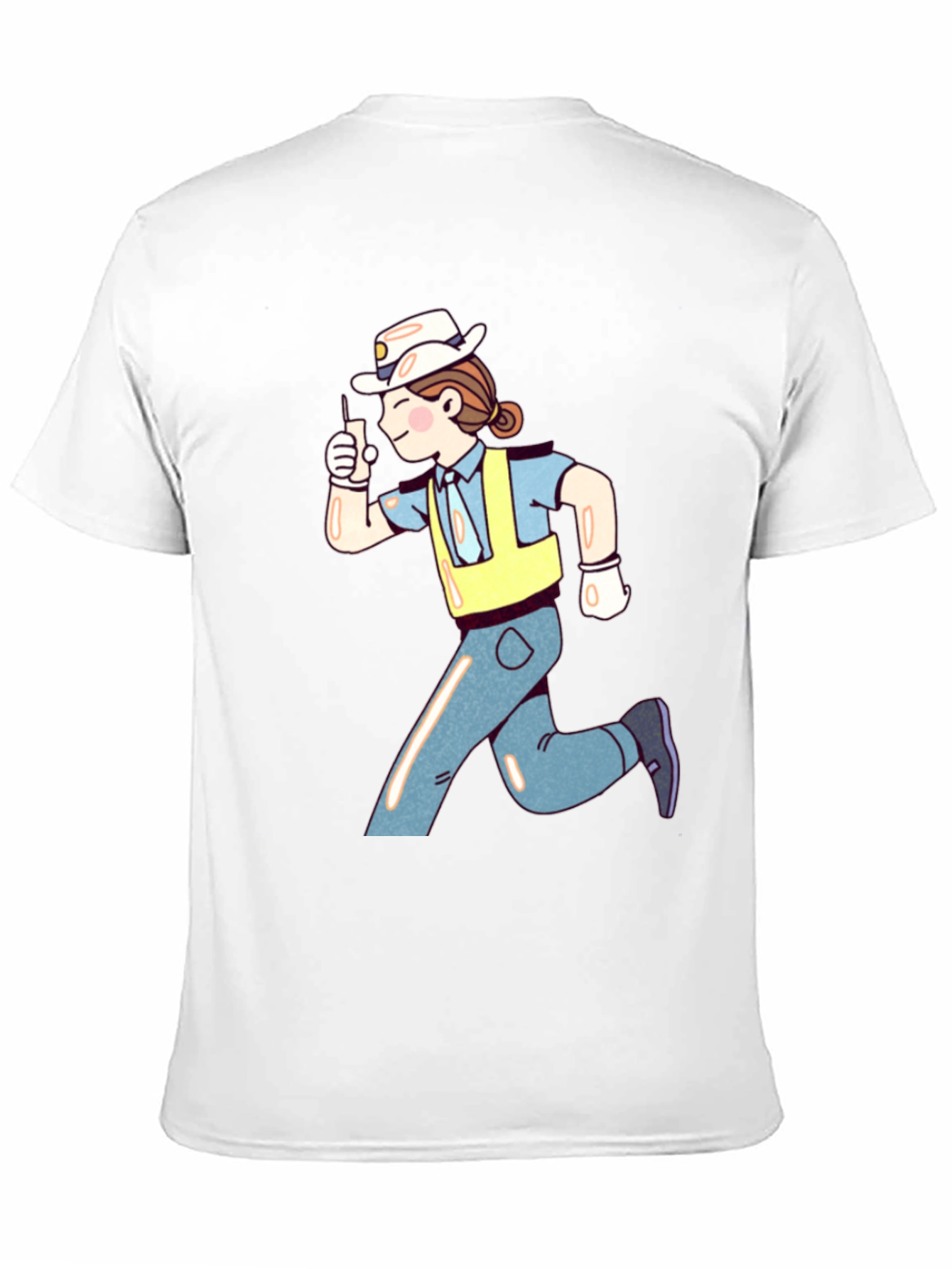 Cartoon Runner Graphic T-Shirt - Black