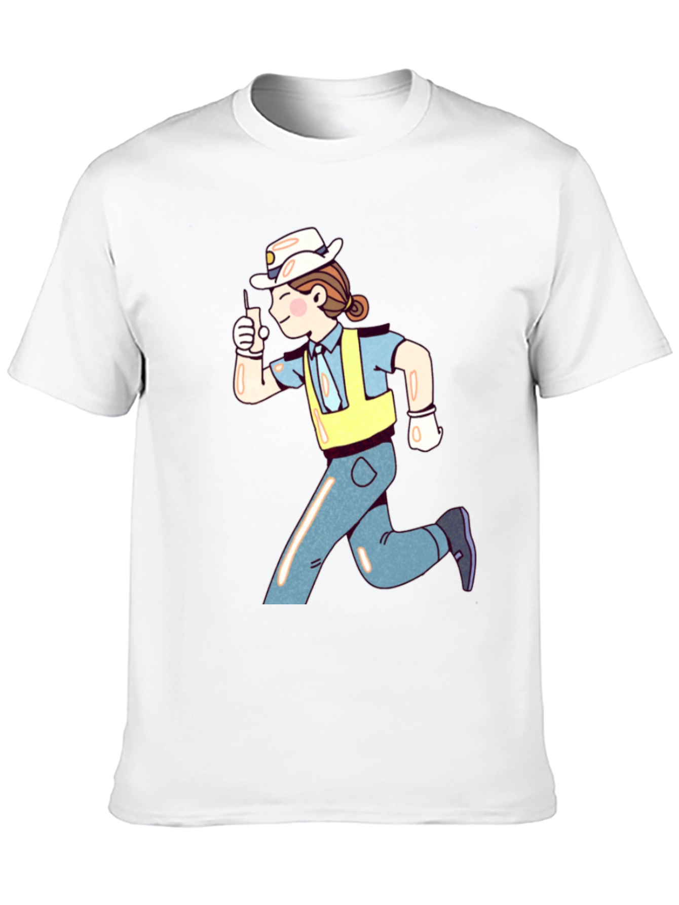 Cartoon Runner Graphic T-Shirt - Black