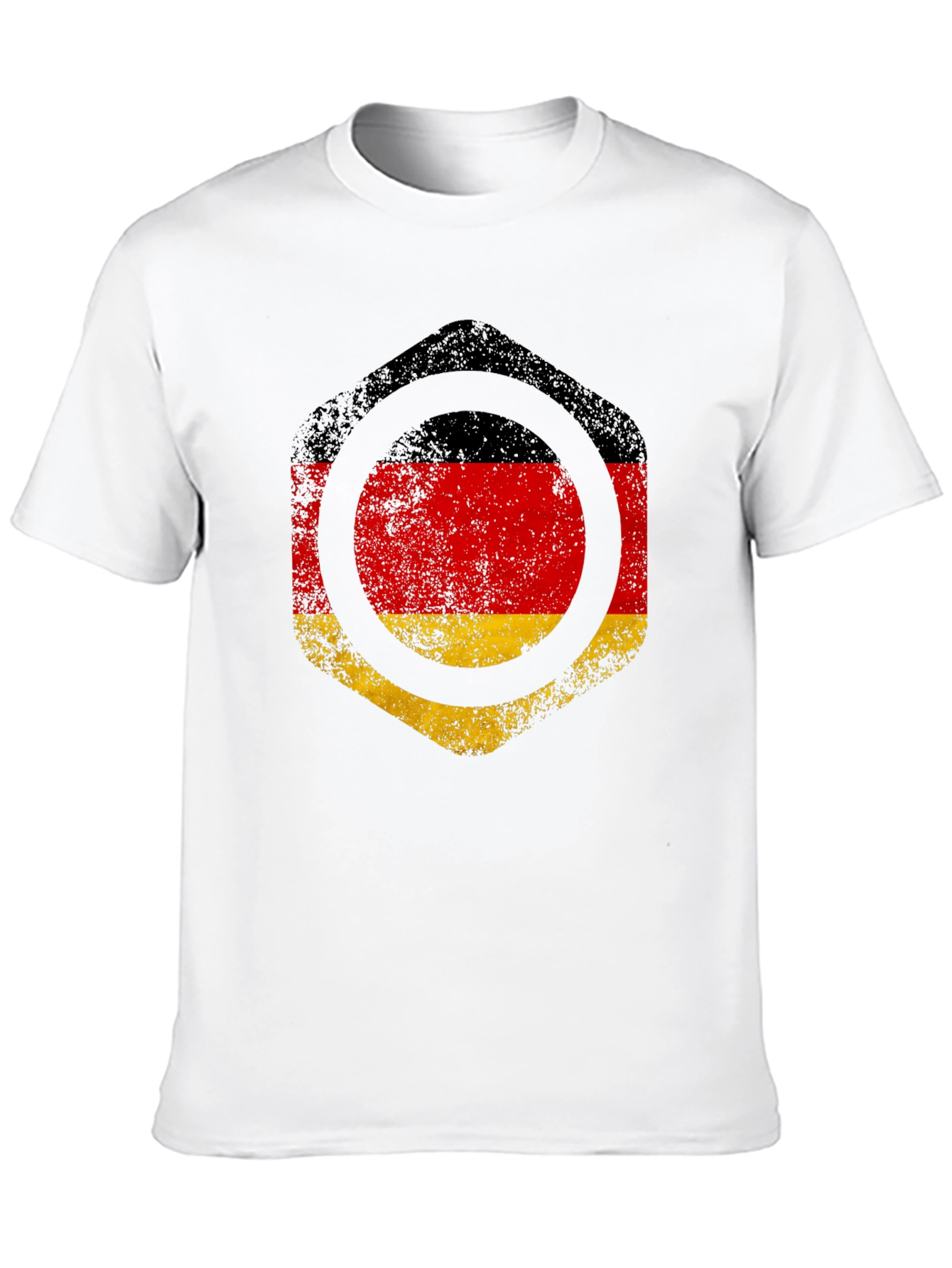 Germany Flag Graphic Tee - Black Cotton T-Shirt