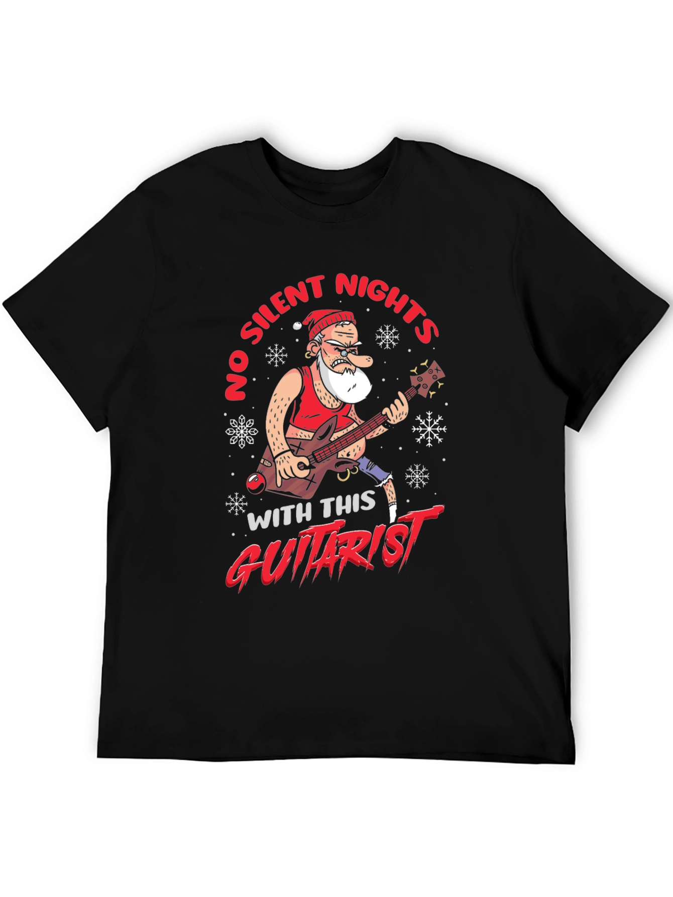 No Silent Nights Guitarist Graphic Tee