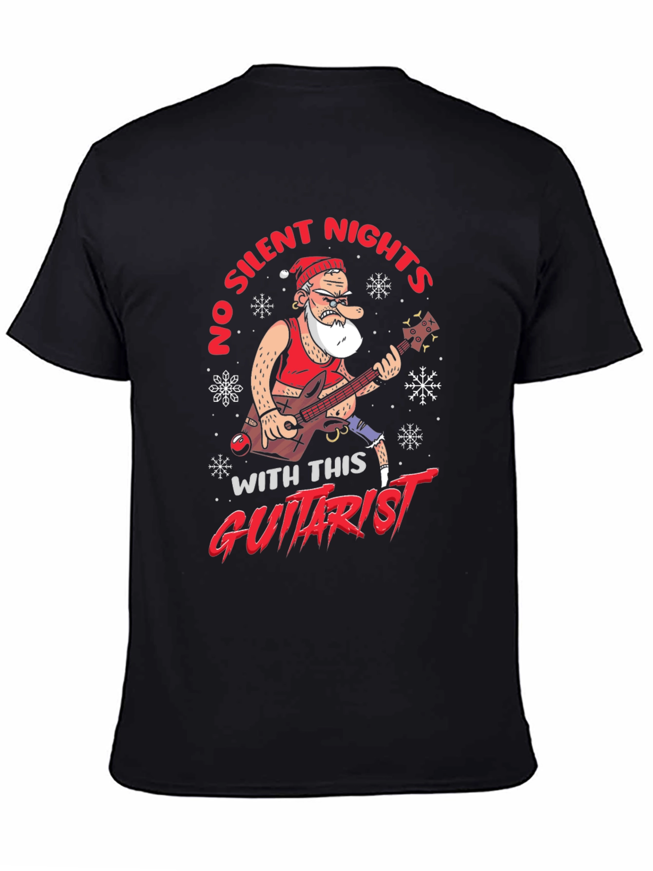 No Silent Nights Guitarist Graphic Tee