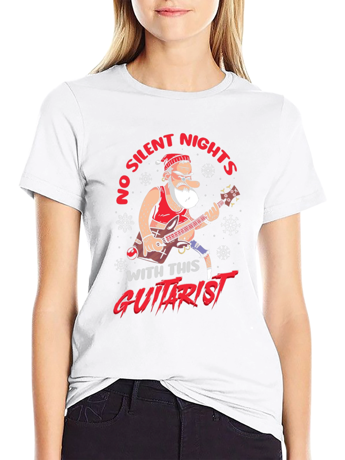 No Silent Nights Guitarist Graphic Tee
