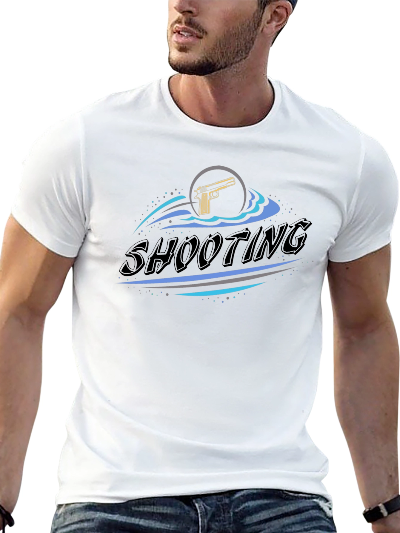 Shooting Graphic T-Shirt - Black