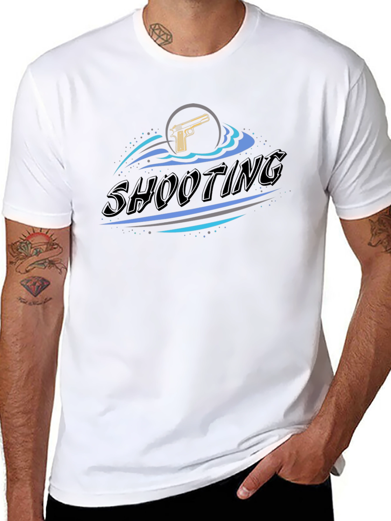 Shooting Graphic T-Shirt - Black